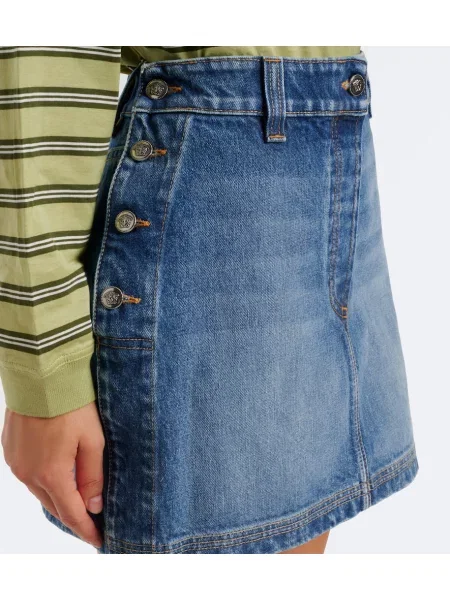 Fustă din denim Versace albastru