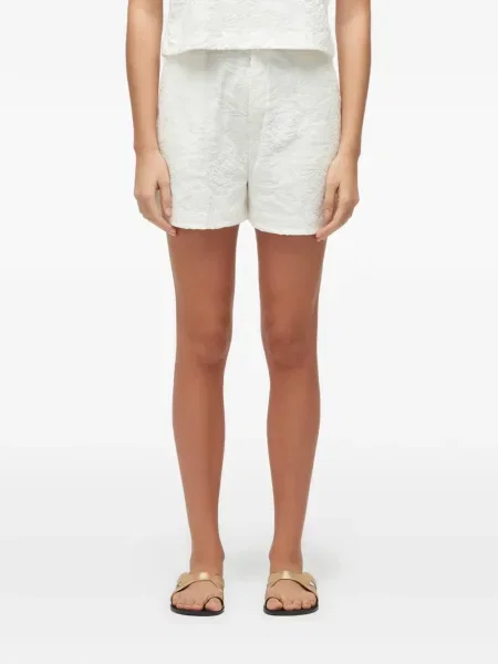 Жакардови шорти Osklen на цветя бяло