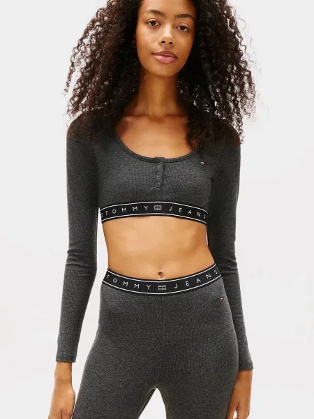 Топ Tommy Jeans сірий