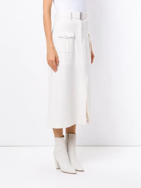 Spódnica midi Olympiah do kolan biała