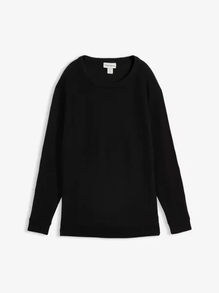 Sweter z rękawami typu nietoperz czarny