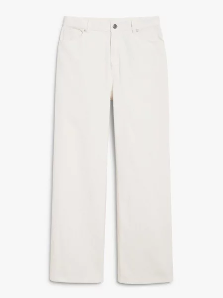 Штани повсякденні Monki кремовий