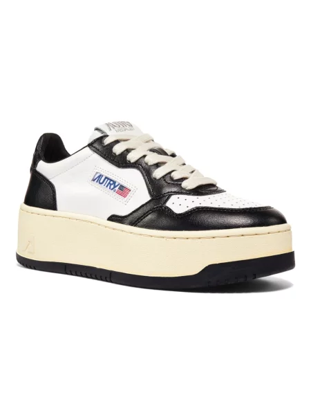 Sneakersy Autry skórzane na platformie białe
