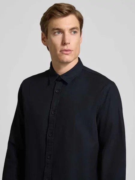 Koszula casualowa o kroju regular fit z czystej bawełny model ‘NOAH’ Selected Homme czarna