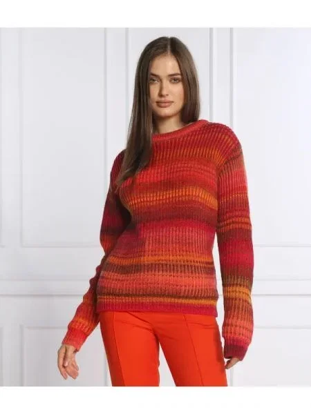 Patrizia Pepe Pulover cu adaos de lână portocaliu