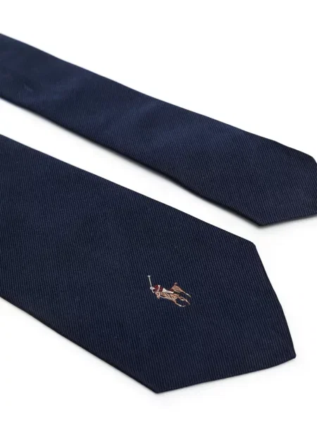 Pledas raštuotas drobė kaklaraištis Polo Ralph Lauren mėlyna