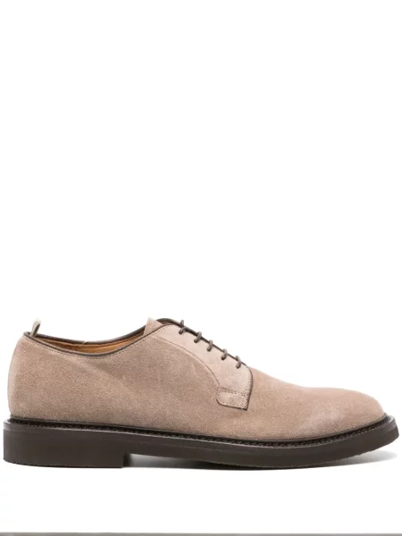 Pantofi derby Officine Creative din piele de căprioară