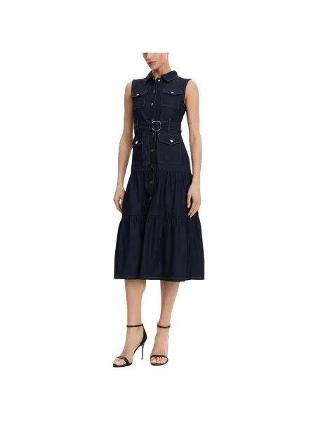 Öltöny denim ruha Morgan kék