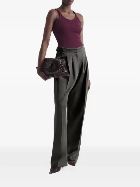 Pantaloni Iro din satin verde