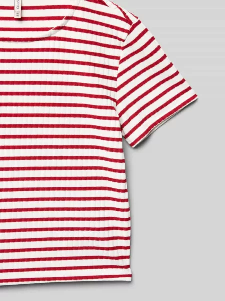 T-shirt o kroju regular fit z dodatkiem model ‘NELLA’ Only czerwona