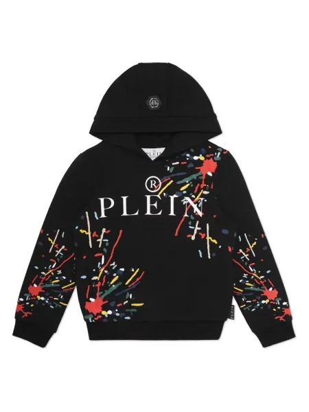 Bluza z kapturem dziecięca Philipp Plein czarna