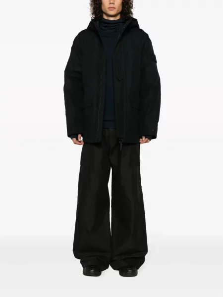 Bunda Stone Island s kapucí s kamínky černá