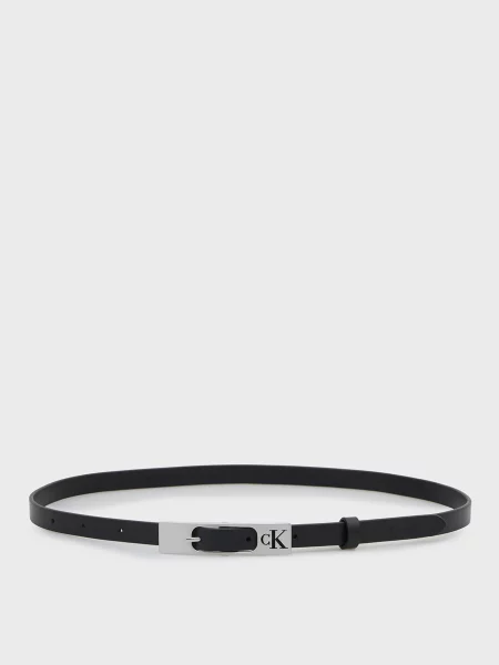 Шкіряний ремінь Calvin Klein з пряжкою чорний