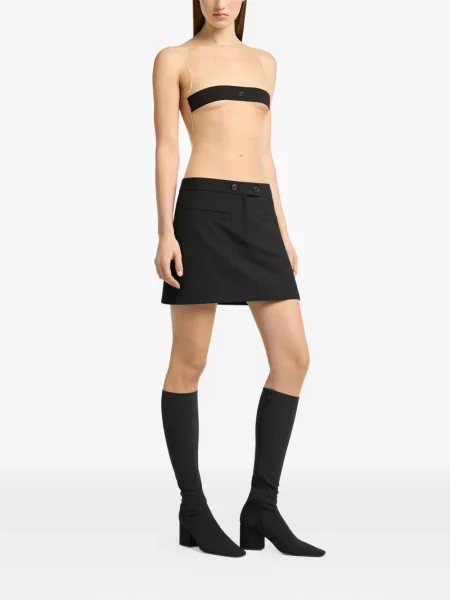 Body Courreges din tul negru