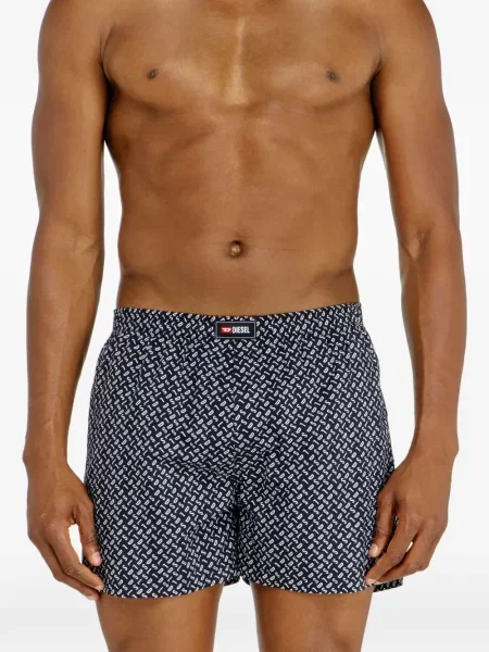 Pantaloni scurți Diesel cu imagine negru