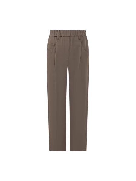 Spodnie Brunello Cucinelli brązowe