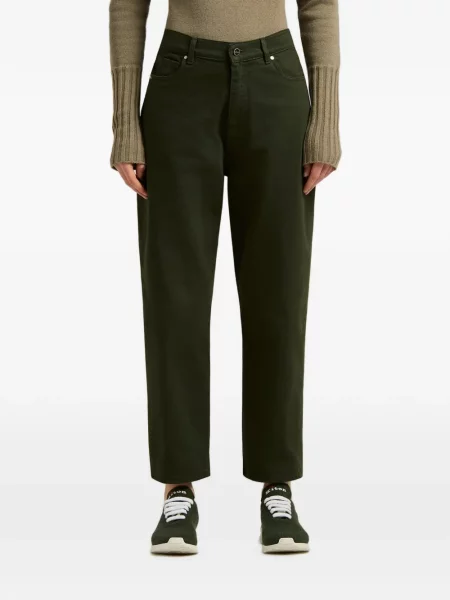 Cu centură pantaloni Kiton verde