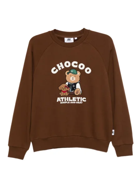 Hanorac Chocoolate cu broderie maro