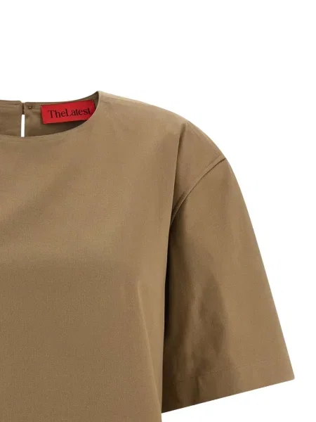 Tricou Thelatest scurt maro