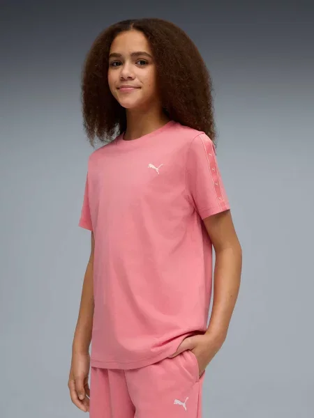 Дитяча Футболка PUMA Ess Tape Tee комбінований верх рожевий