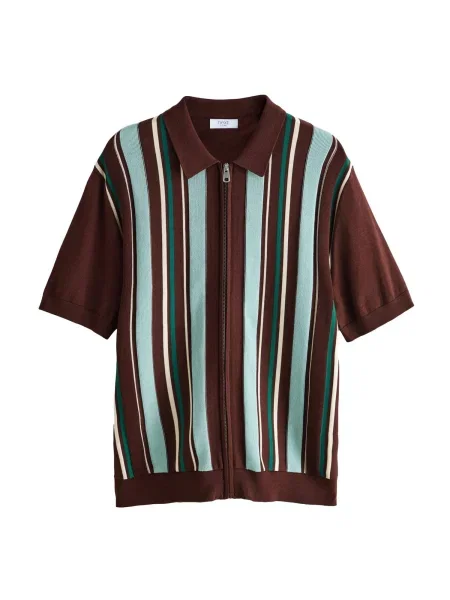 Next Pletena jopa pastelno / zelena / burgund modra