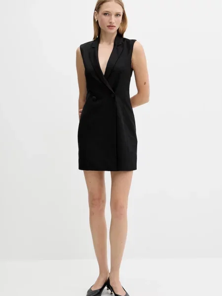 Armani Exchange sukienka mini prosta czarny