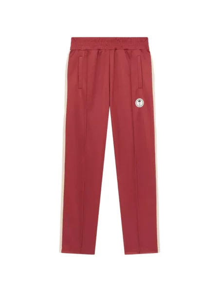 Pantaloni Palm Angels cu dungi alergare roșu