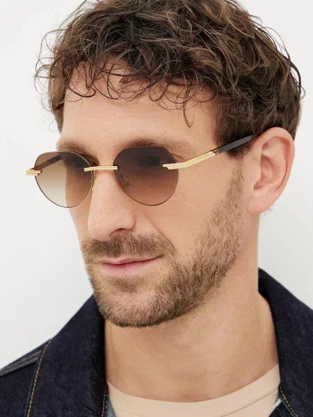 Sončna očala Bottega Veneta zlata