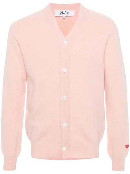 Vlněný kardigan Comme Des Garçons Play růžový