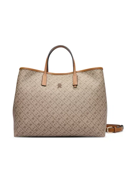 Tommy Hilfiger Дамска чанта Th Monoplay Satchel бежов