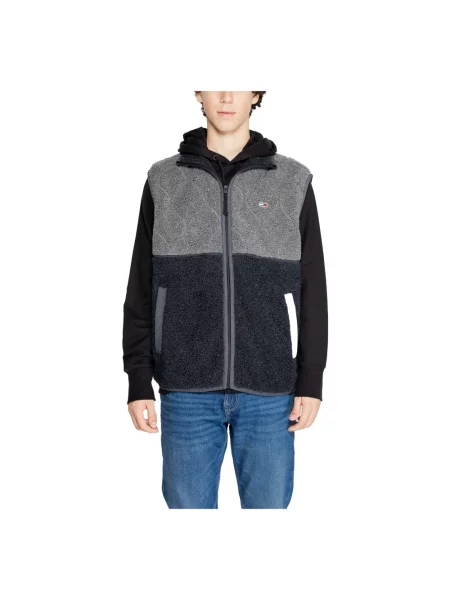 Jeansy Tommy Hilfiger polarowe teddy czarne