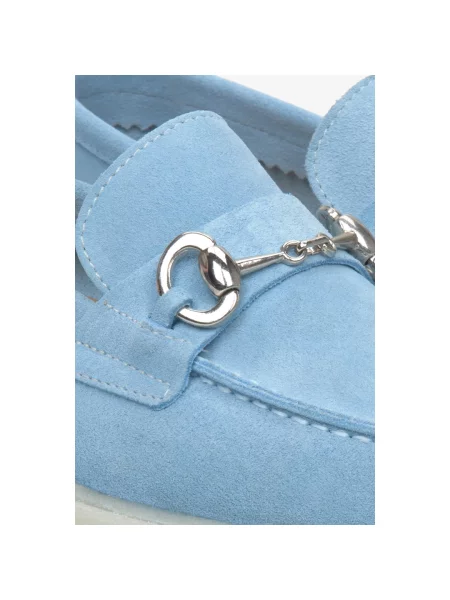 Лофери велюрові Estro блакитні