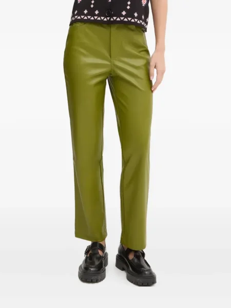 Pantaloni Never Fully Dressed cu broderie verde