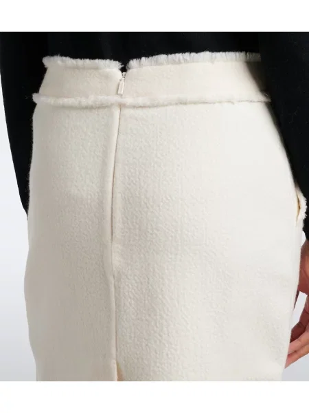 Fustă Max Mara de lână alb