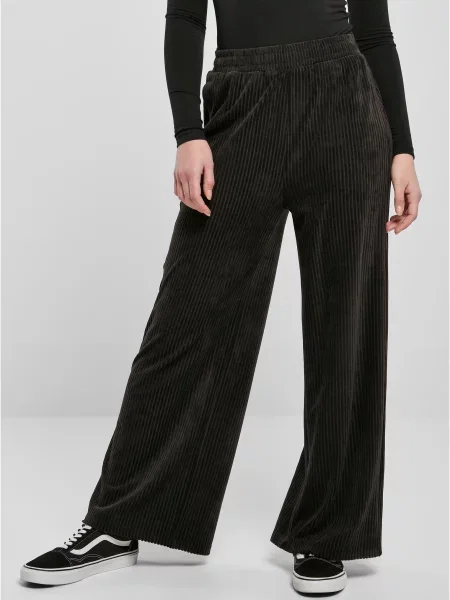 Pantaloni Urban Classics de catifea negru