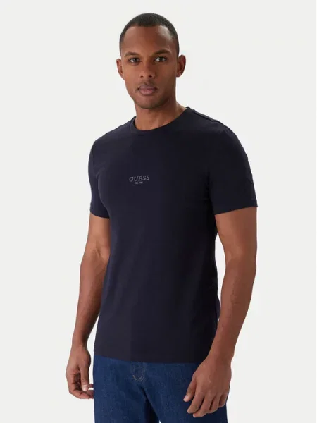 Guess T-Shirt Granatowy niebieska