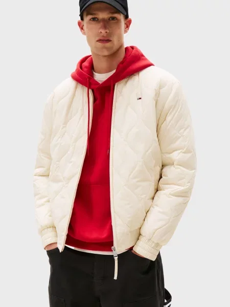 Стеганая джинсовая куртка Tommy Jeans белая