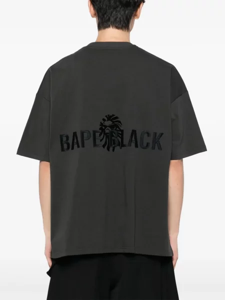 Тениска Bape Black *a Bathing Ape® бродирана черно