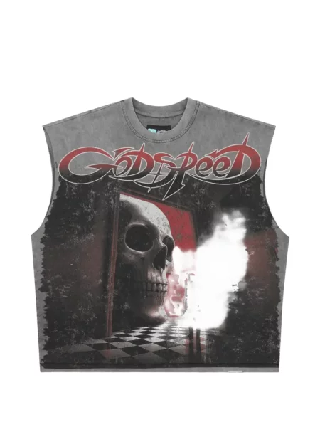 Tricou Godspeed fără mâneci gri