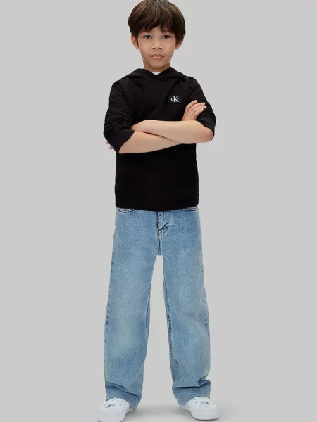 Суичър с качулка Calvin Klein Jeans черно