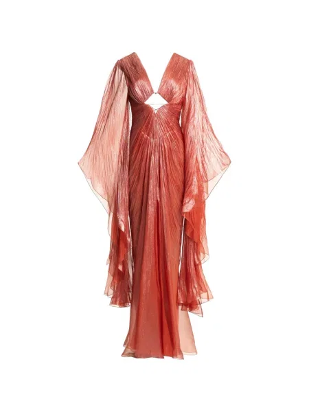 Sukienka maxi Maria Lucia Hohan garniturowa pomarańczowa