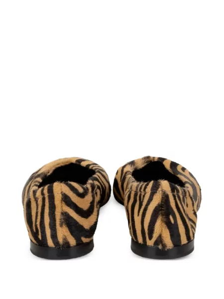 Pantofi cu toc Pomme D´or fără toc cu model zebră
