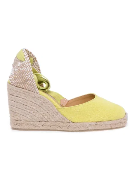 Espadryle Castaner na koturnie żółte