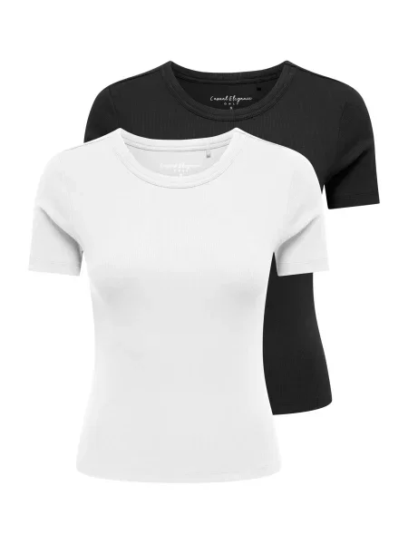 ONLY Tricou ONLVAL negru alb