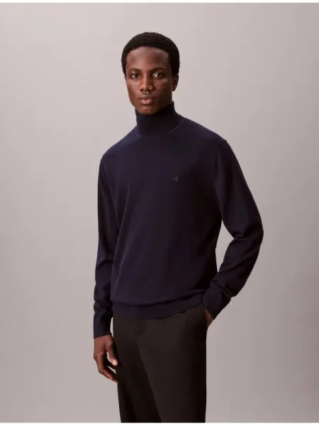 Calvin Klein Gyapjú garbó kék