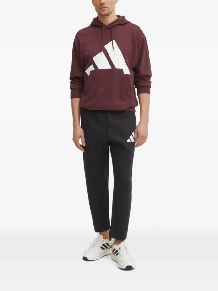 Τρέξιμο παντελόνι Adidas από διχτυωτό slip-on μαύρο