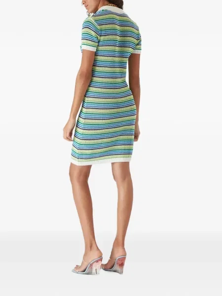 Rochie mini Casablanca cu dungi de costum verde