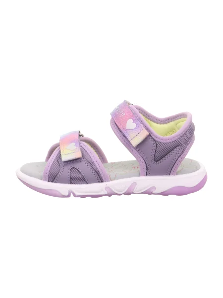 SUPERFIT Sandale Pebbles / lila / roz / argintiu galben