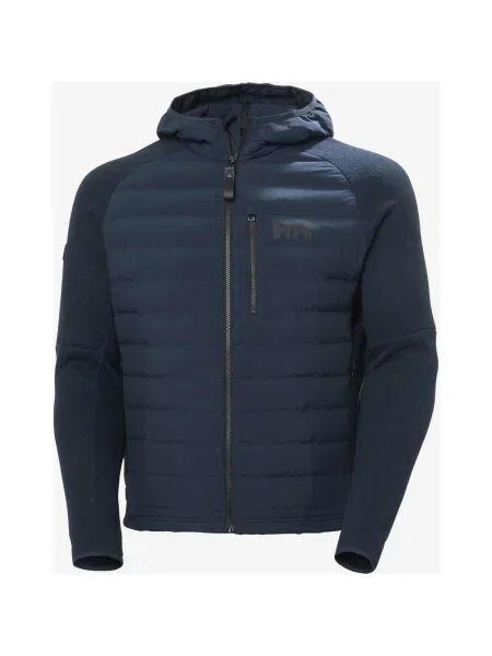 Kurtka z kapturem Helly Hansen Skagen Hybrid Knit granatowy ciemny S niebieski