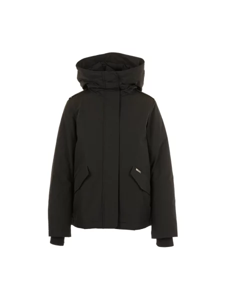 Kurtka puchowa Woolrich z kapturem czarna